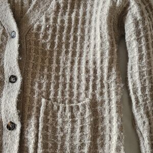 Carly Jean Los Angeles Textured Tan Cardigan